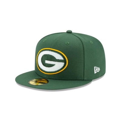 Green Green Bay Packers Hat - New Era NFL Crystals from Swarovski 59FIFTY Fitted Caps USA0835249